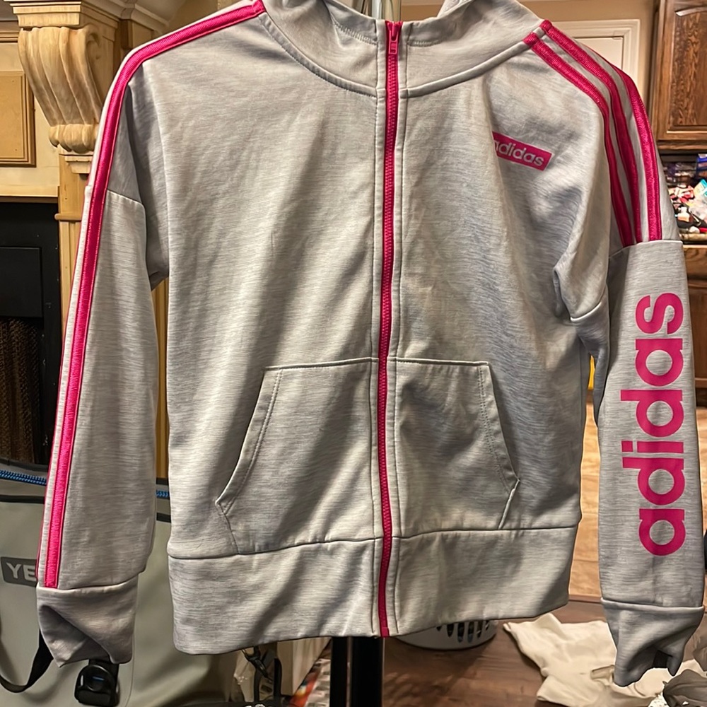 Girls size 14 light gray/ silver jacket